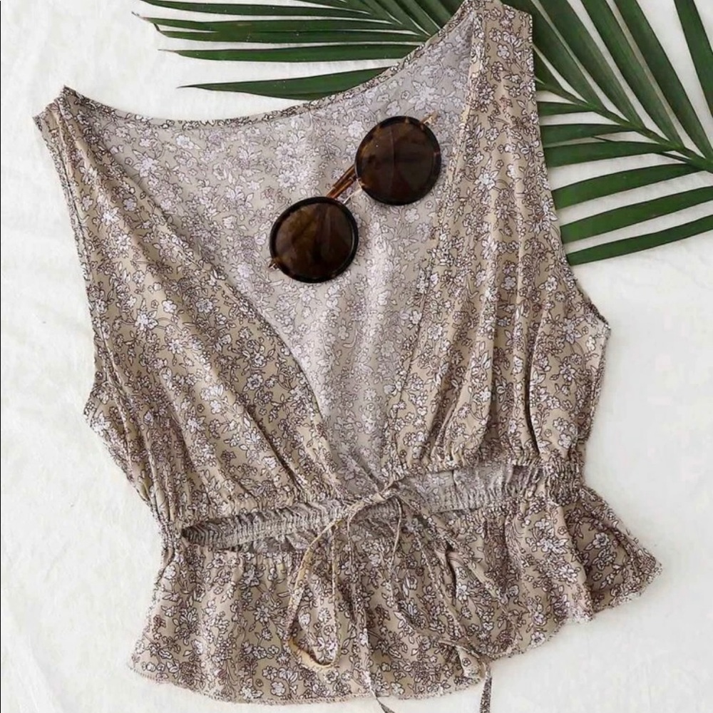 Shein peplum crop top